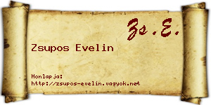 Zsupos Evelin névjegykártya